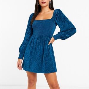 Blue Asos Velvet Dress for Sale up to 90% Off: Poshmark